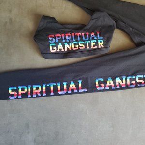 Spiritual gangster leggings and bra set
